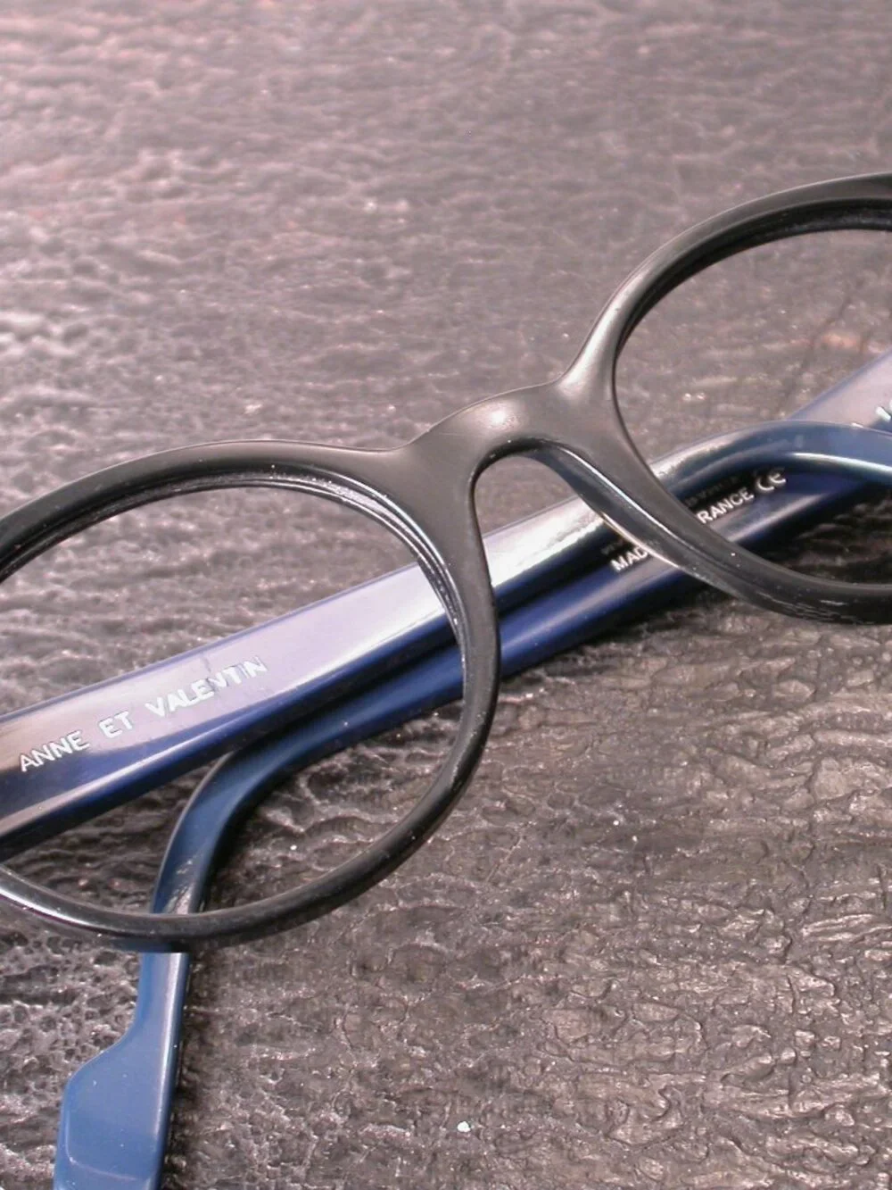 Authentic Anne et Valentin Vanda Blue and Black Eyeglasses Made in France